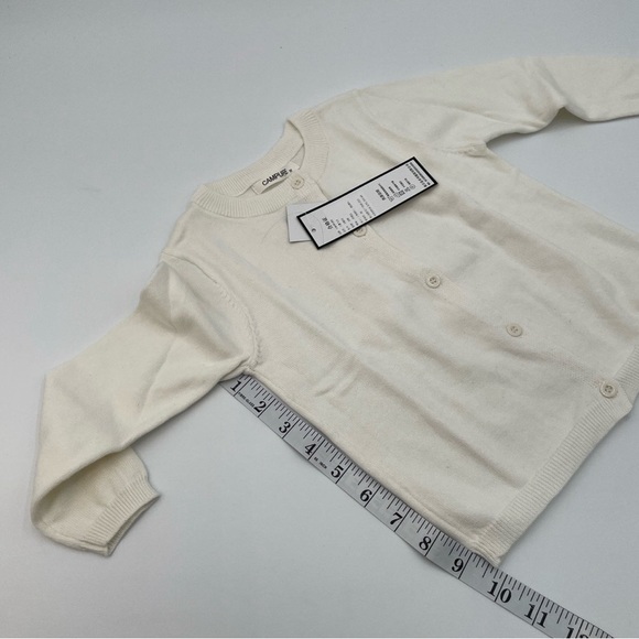 Campure Little Girl Off-White Button Down Lightweight Cardigan Sweater‎ NWT - Picture 11 of 13